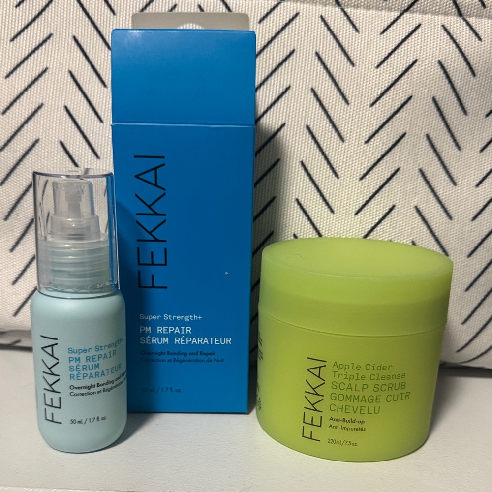 FEKKAI Hair Repair Serum & Apple Cider Scalp Scrub -